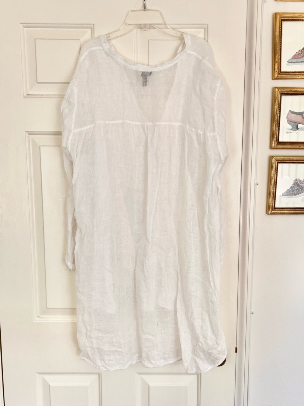 Eileen Fisher Linen Beach Cover-up Top Size XL - Picture 4 of 5